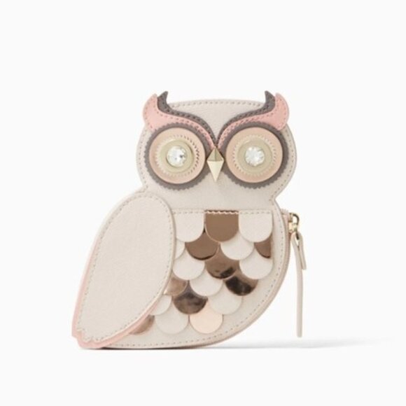 Kate Spade Blaze A Trail Owl Leather Coin Purse NWOT